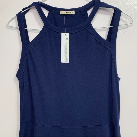 Revolve LAMade Peekaboo Shoulder Mini Dress  Medium Navy - Picture 3 of 6